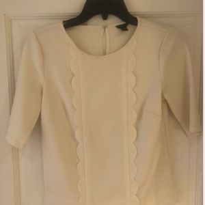 Ann Taylor cream crepe blouse
